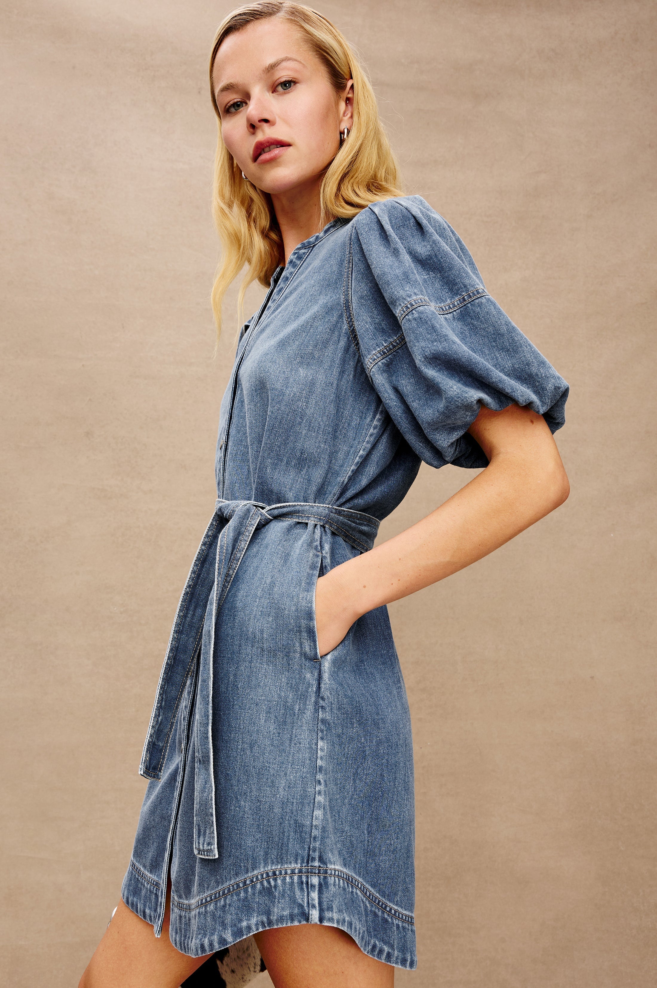 KINGSLEY DRESS - ANTIQUE BLUE