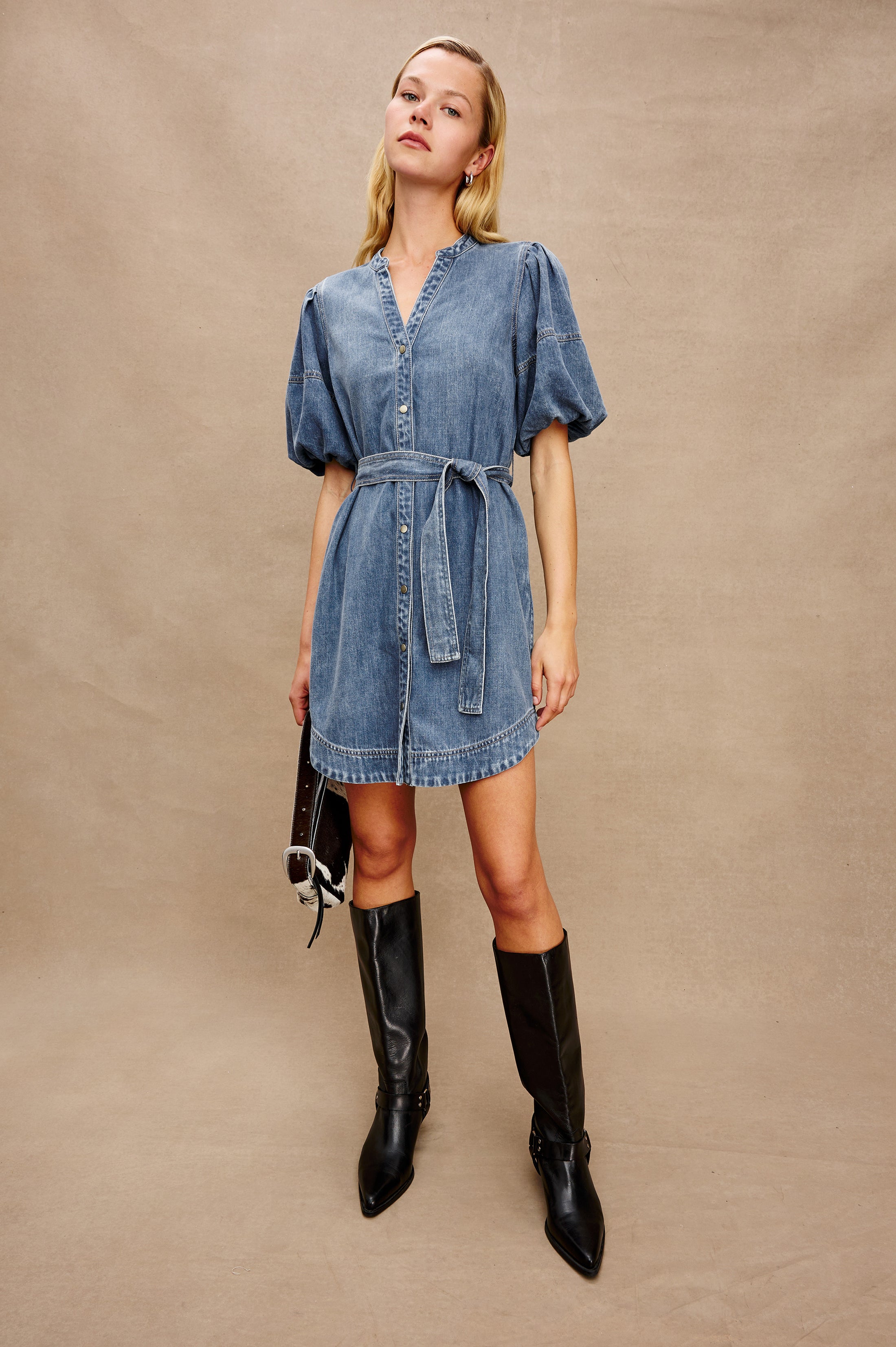 KINGSLEY DRESS - ANTIQUE BLUE