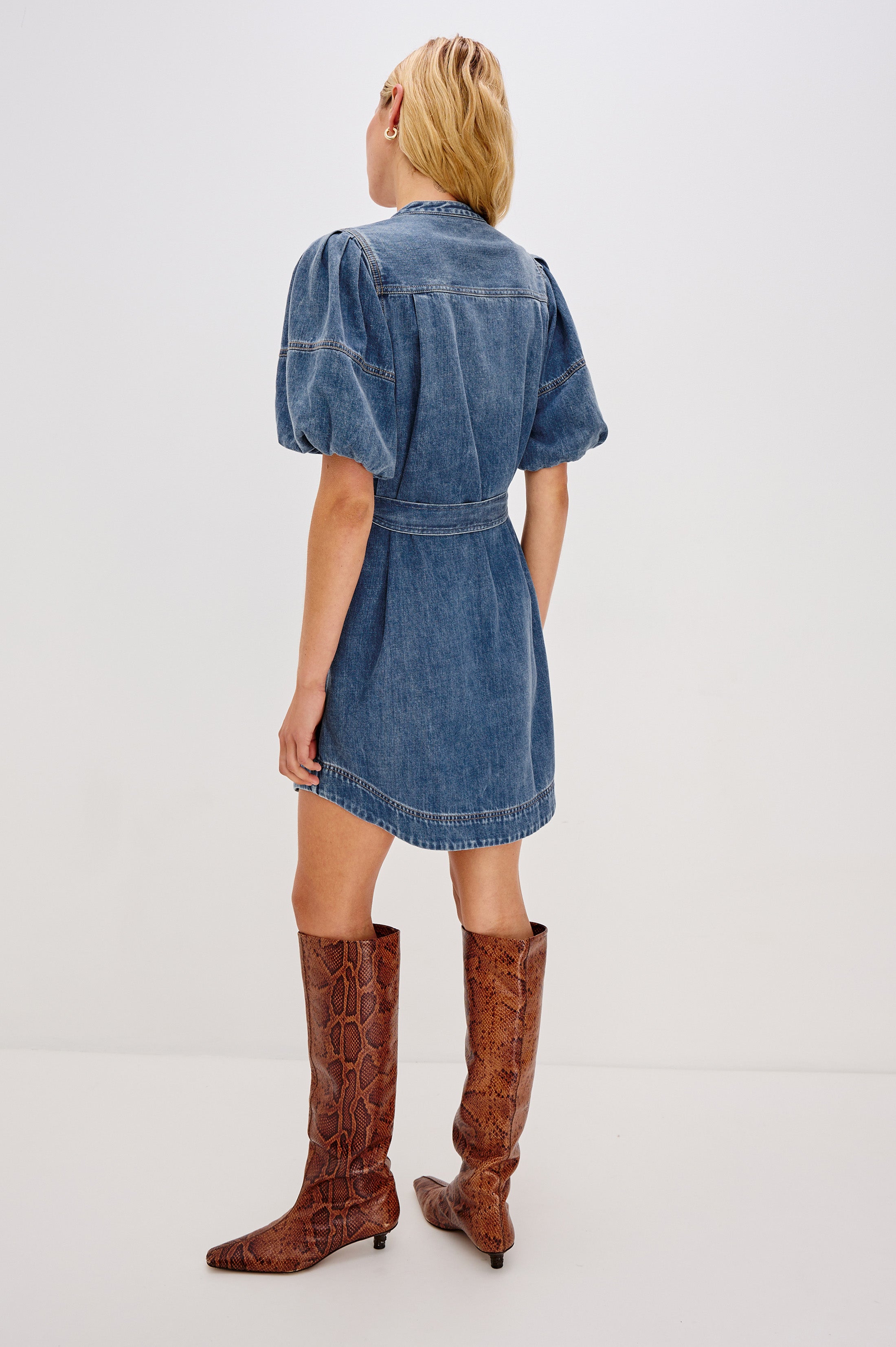 KINGSLEY DRESS - ANTIQUE BLUE