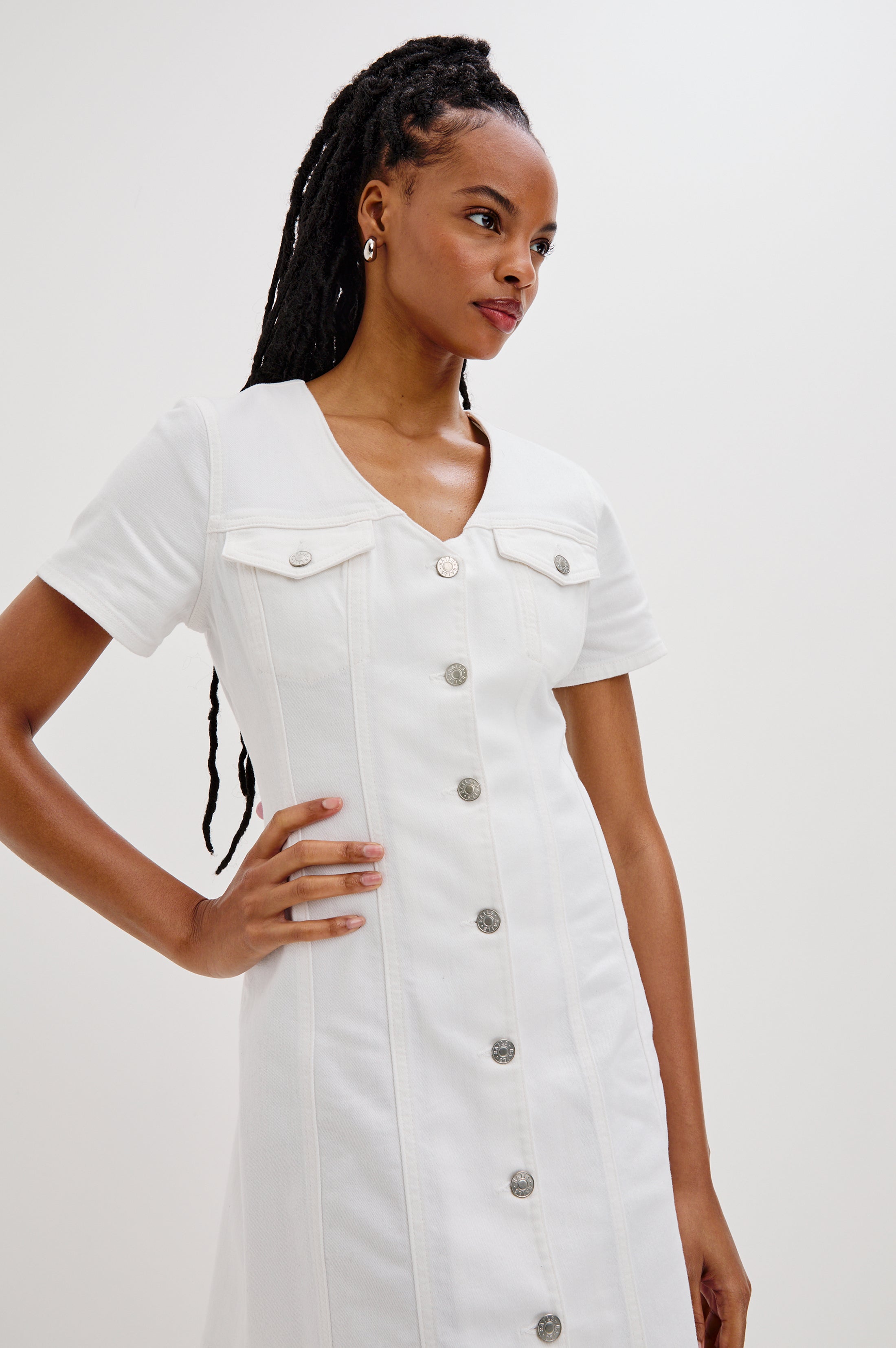 SARATOGA DRESS - SALT WHITE