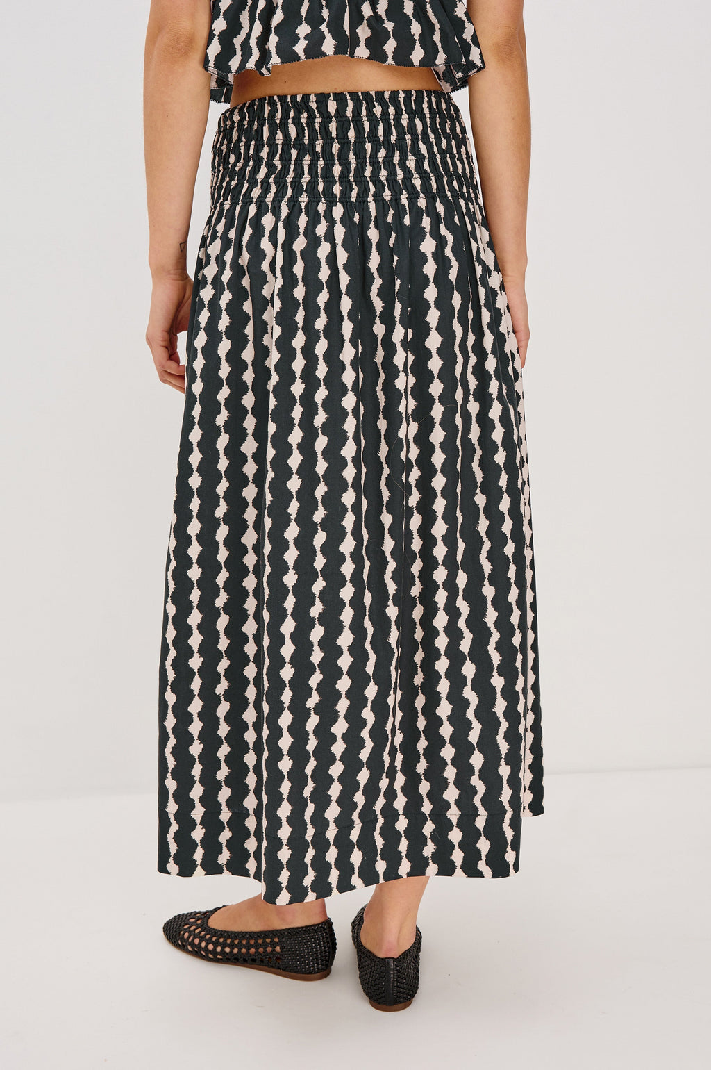 ALESSA SKIRT - PAINTED NOIR