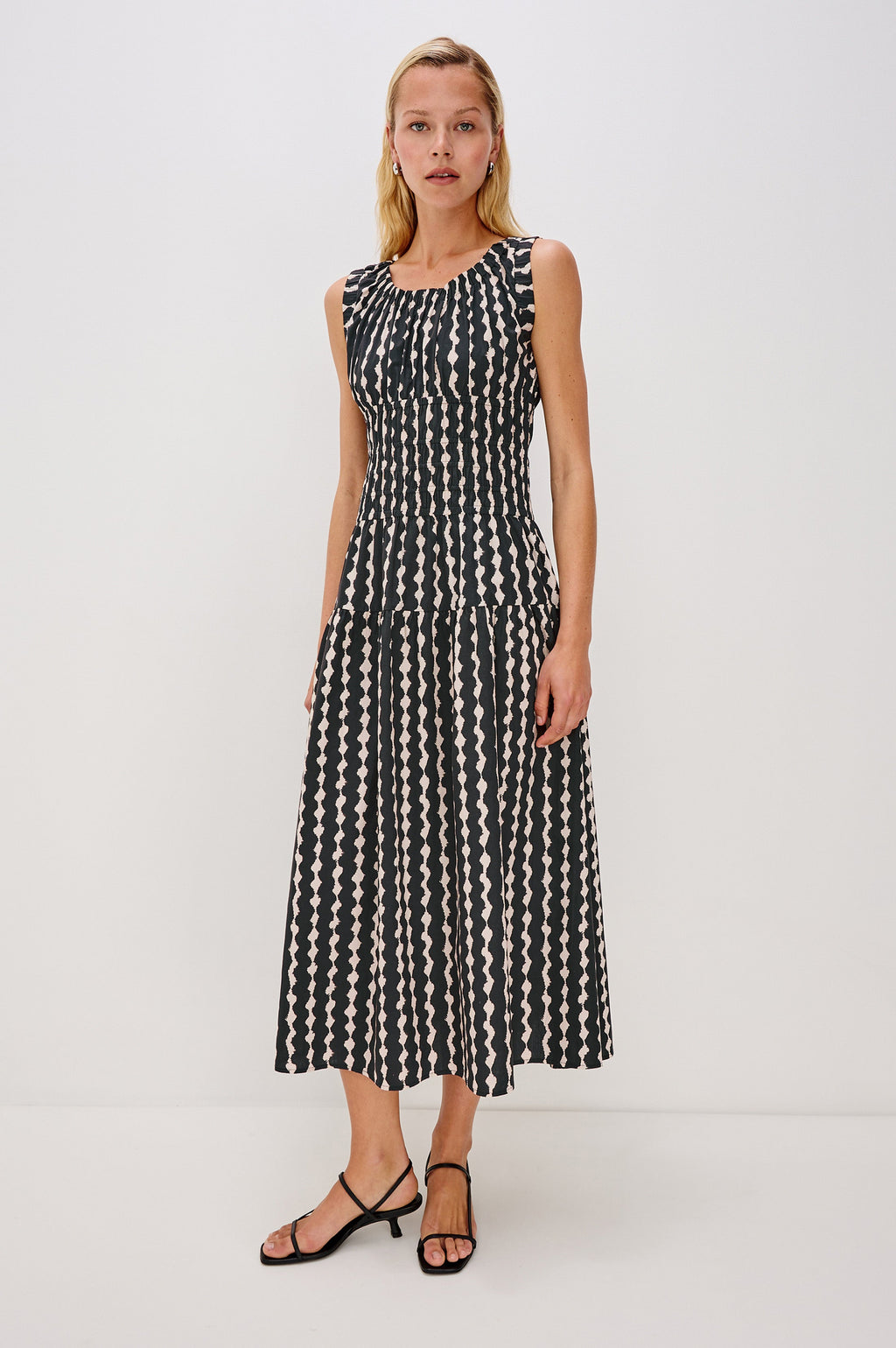 ANASTASIA DRESS - PAINTED NOIR