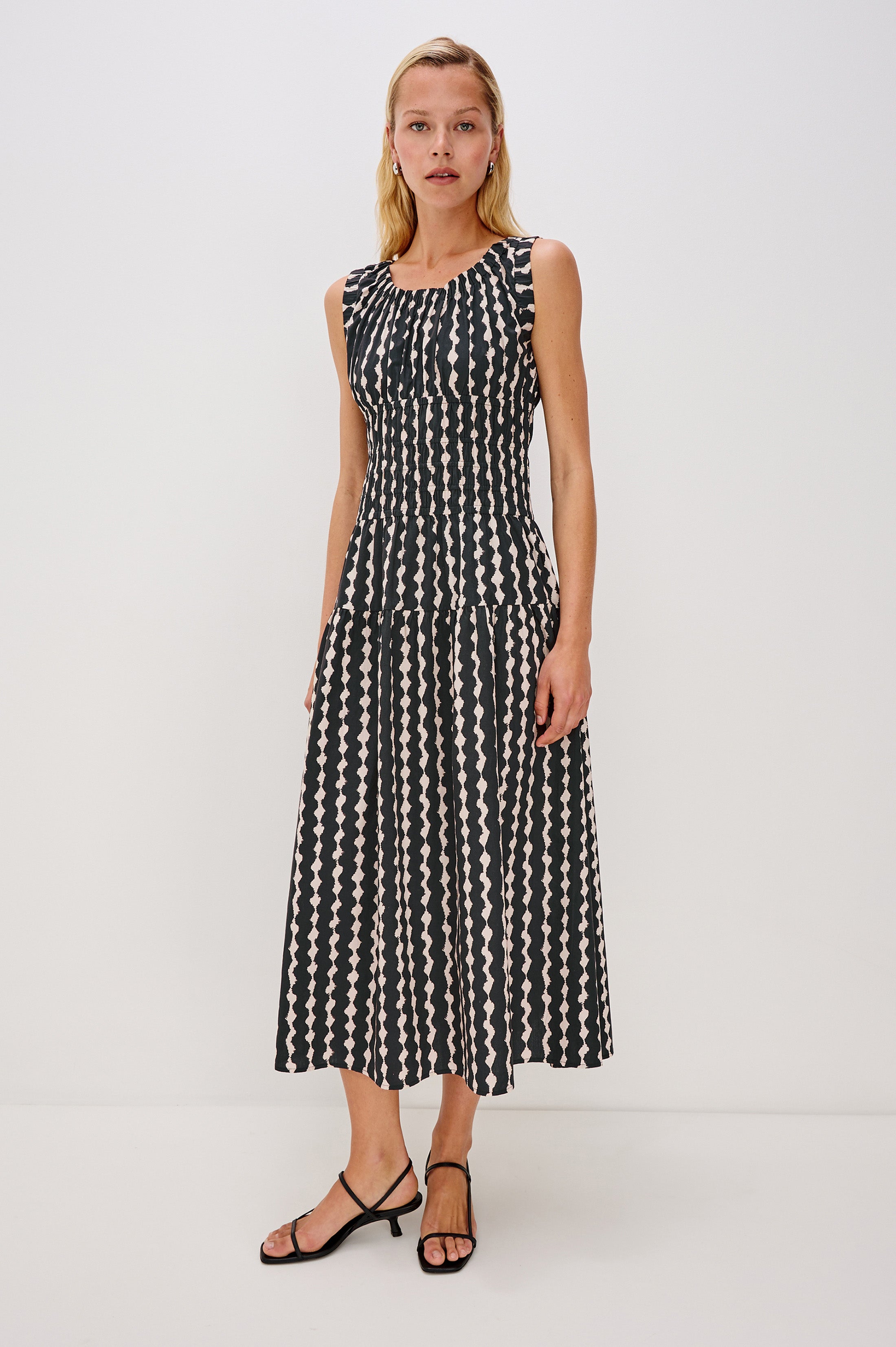 ANASTASIA DRESS - PAINTED NOIR