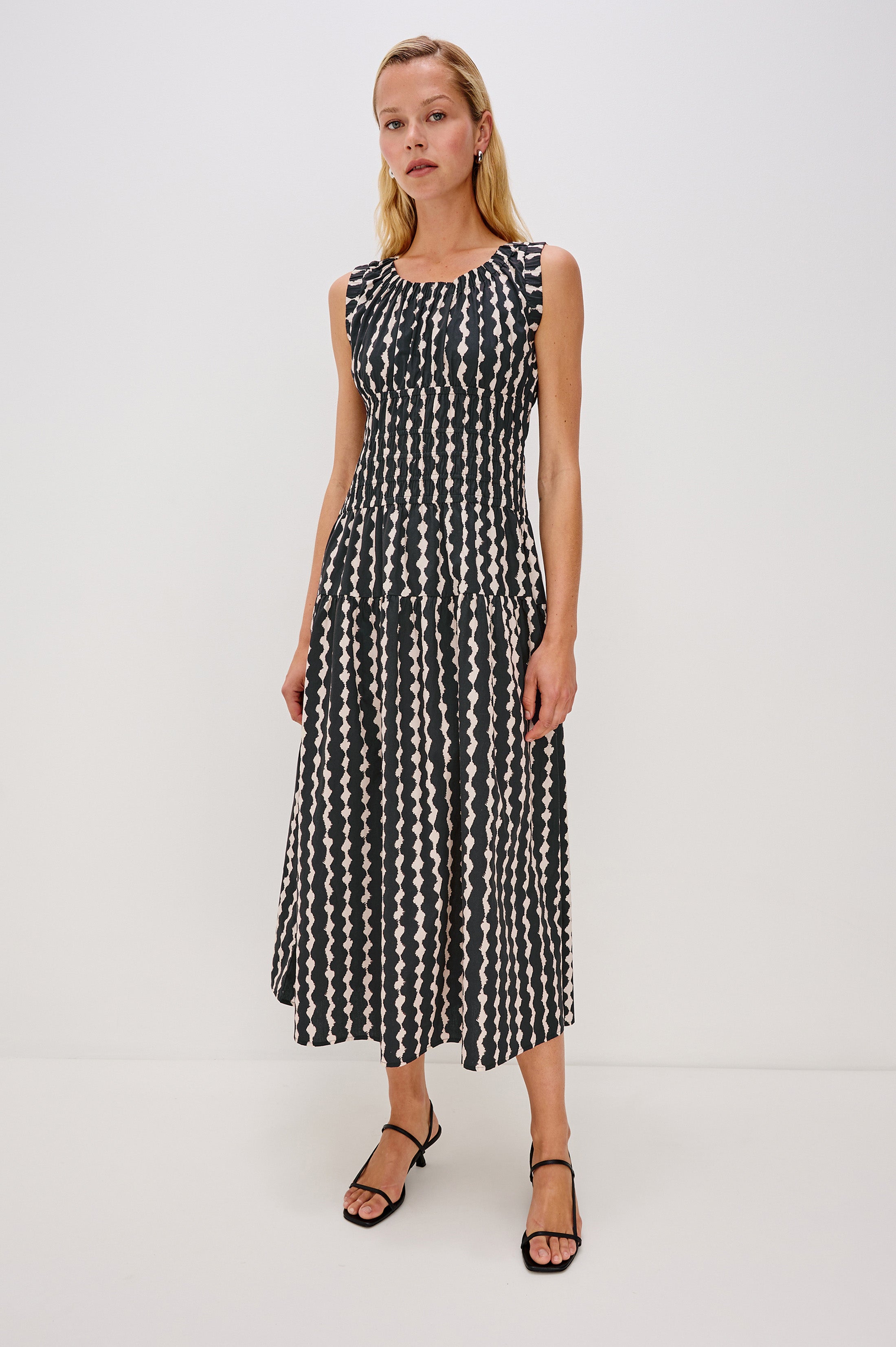 ANASTASIA DRESS - PAINTED NOIR