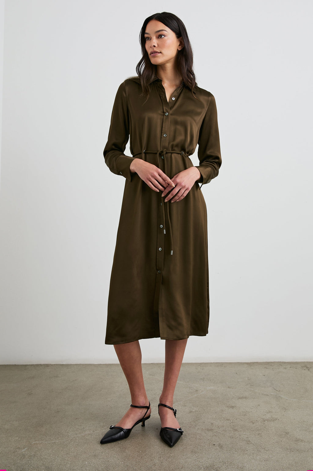 ANINA DRESS - DARK MOSS