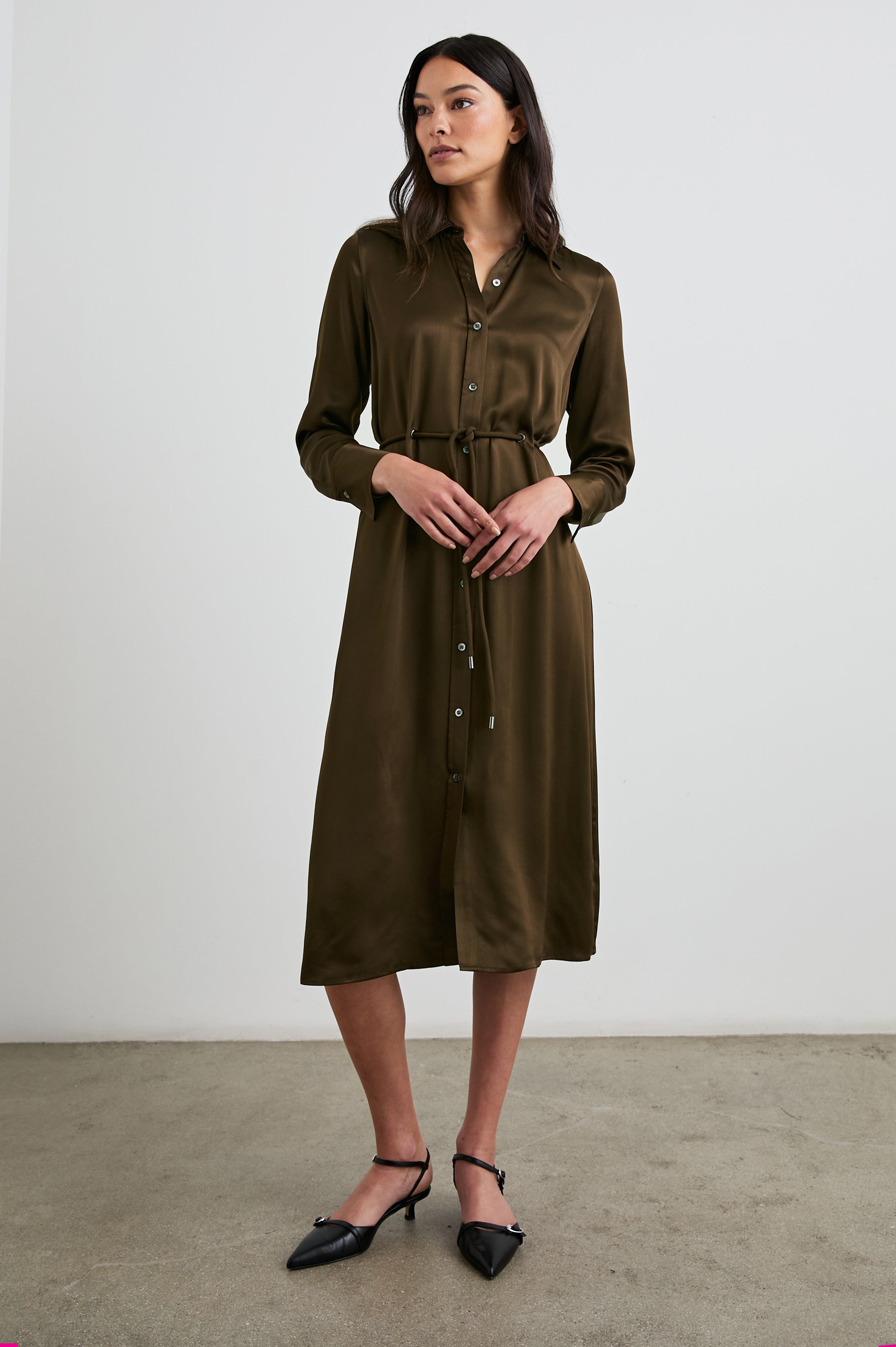 ANINA DRESS - DARK MOSS
