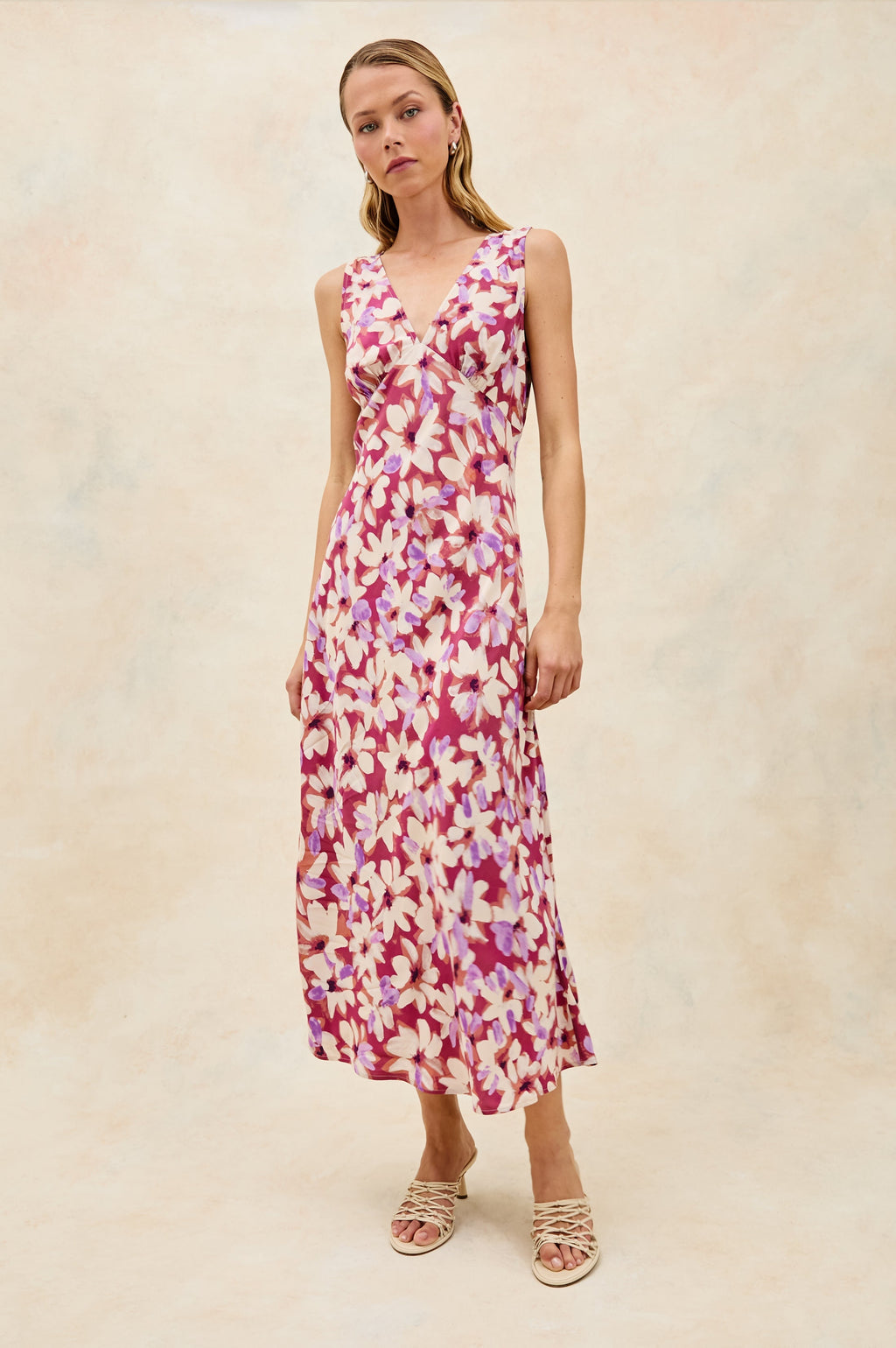 AUDRINA DRESS - AMARANTH