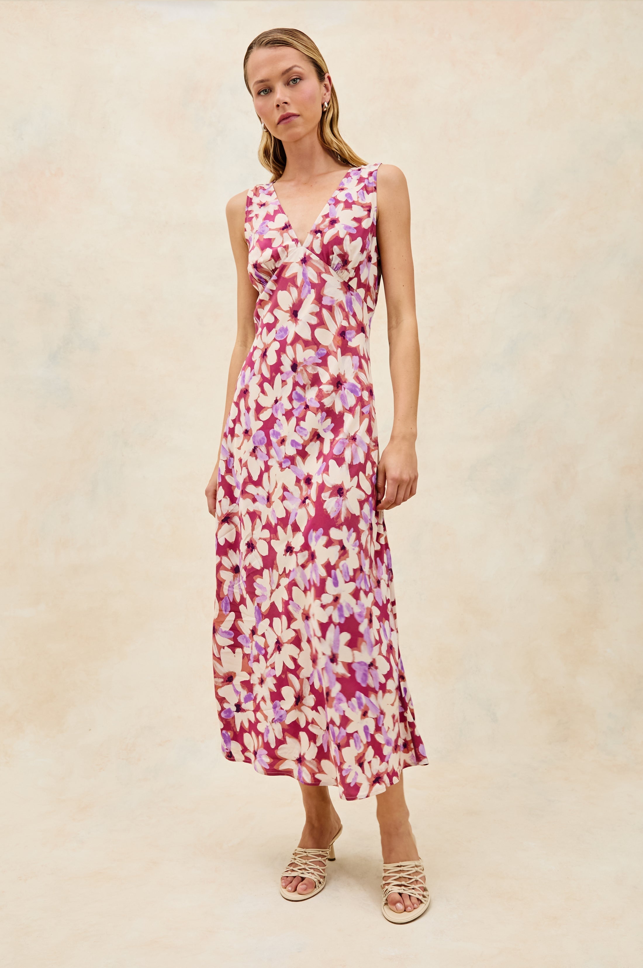 AUDRINA DRESS - AMARANTH
