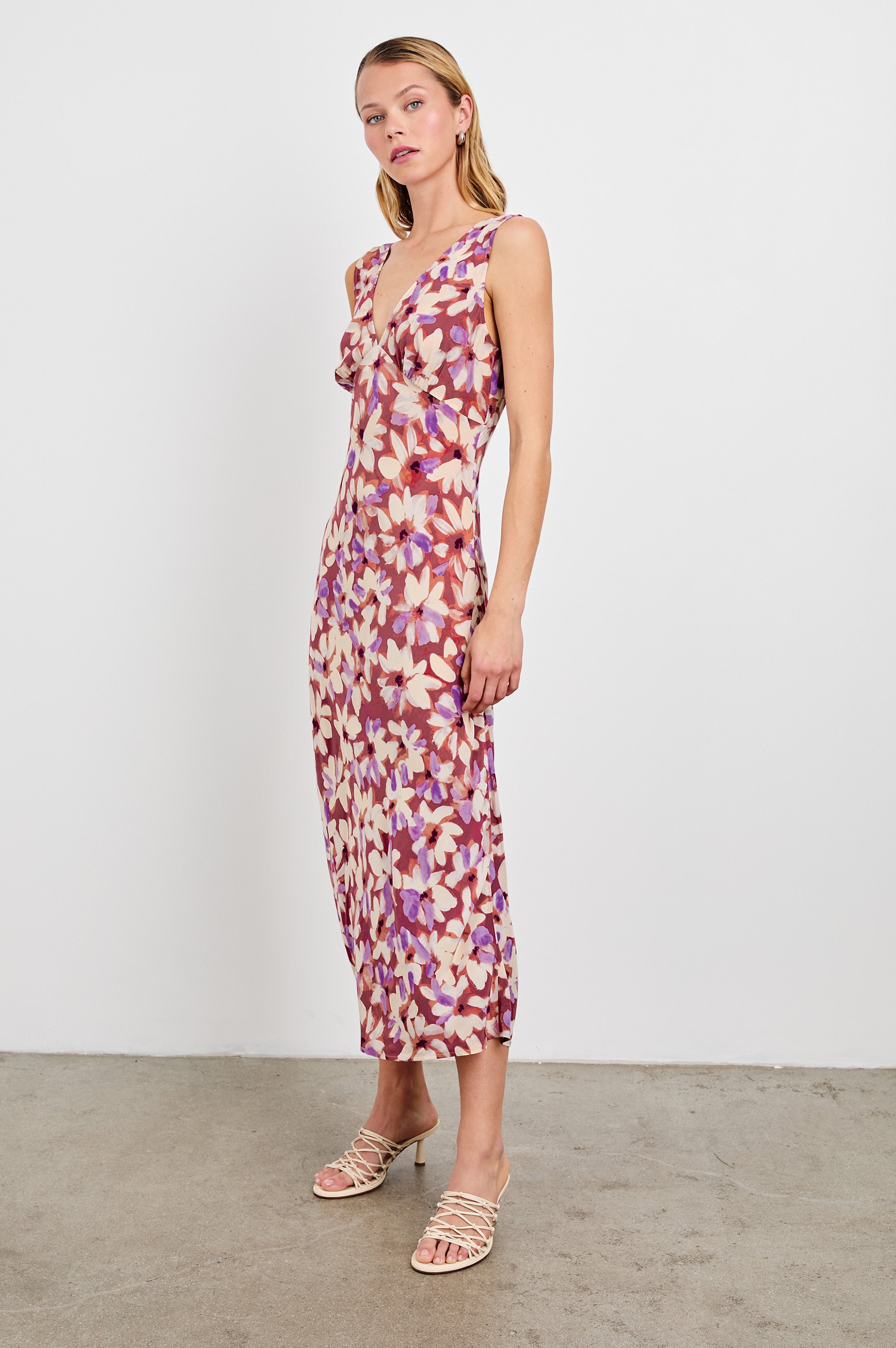 AUDRINA DRESS - AMARANTH