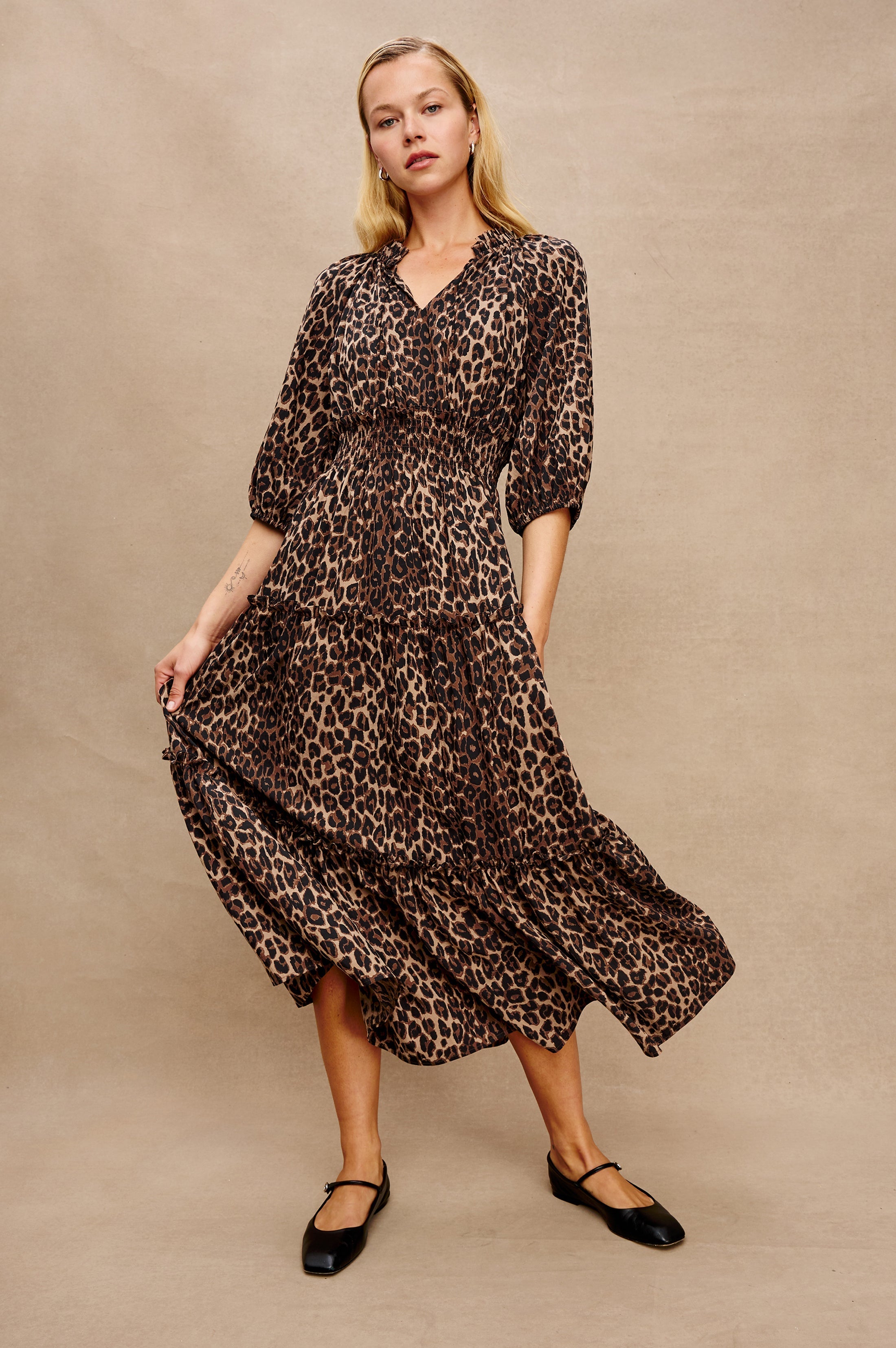 CATERINE DRESS - BROWN NALA