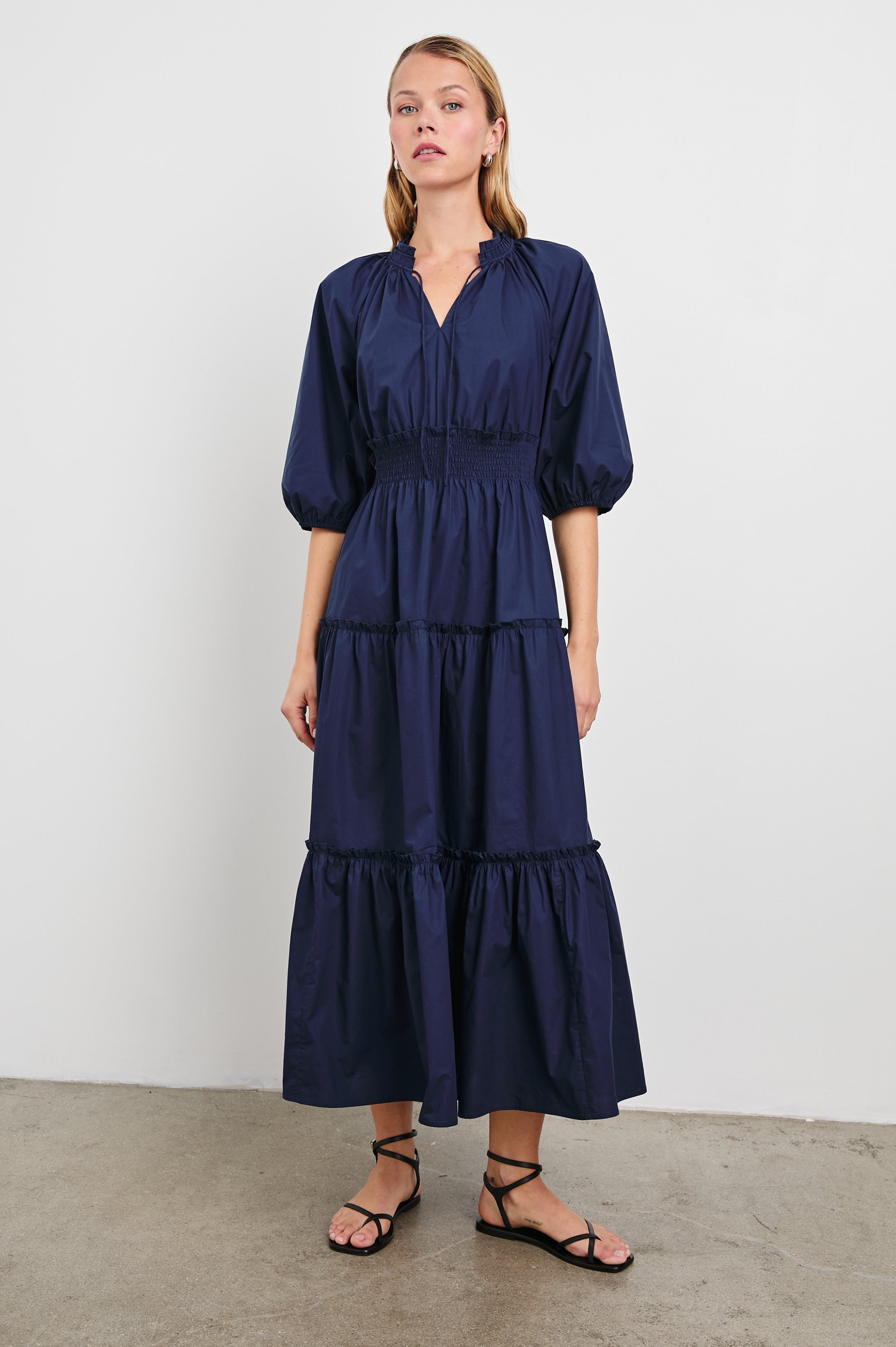 CATERINE DRESS - NAVY