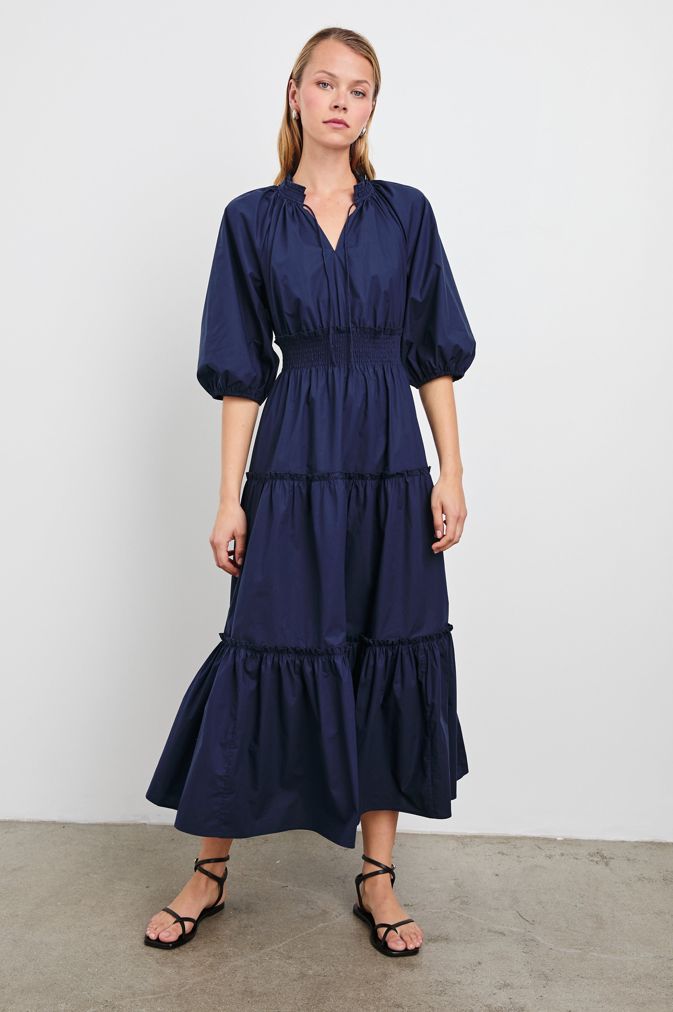 CATERINE DRESS - NAVY