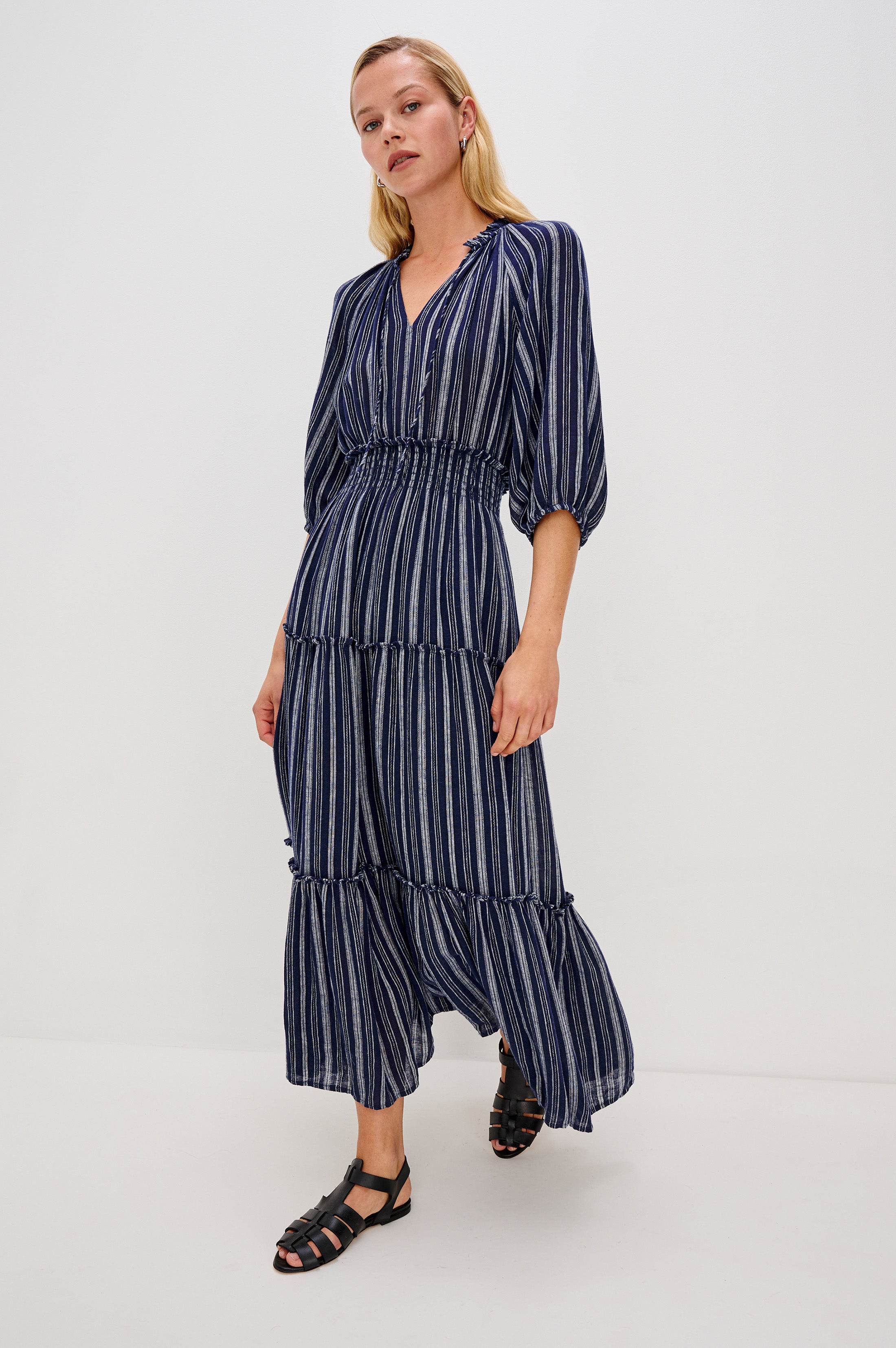CATERINE DRESS - ROCHE STRIPE