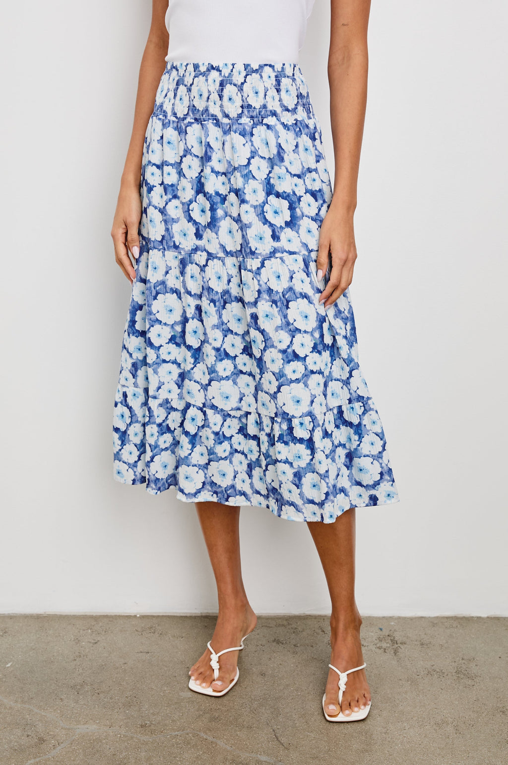 EDINA SKIRT - BLUE FLORAL
