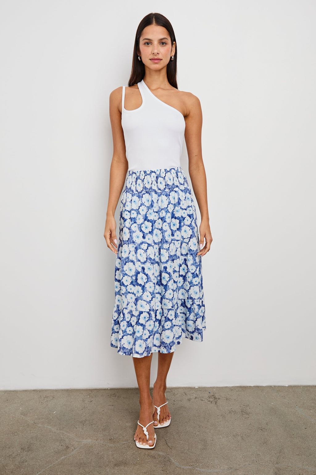 EDINA SKIRT - BLUE FLORAL
