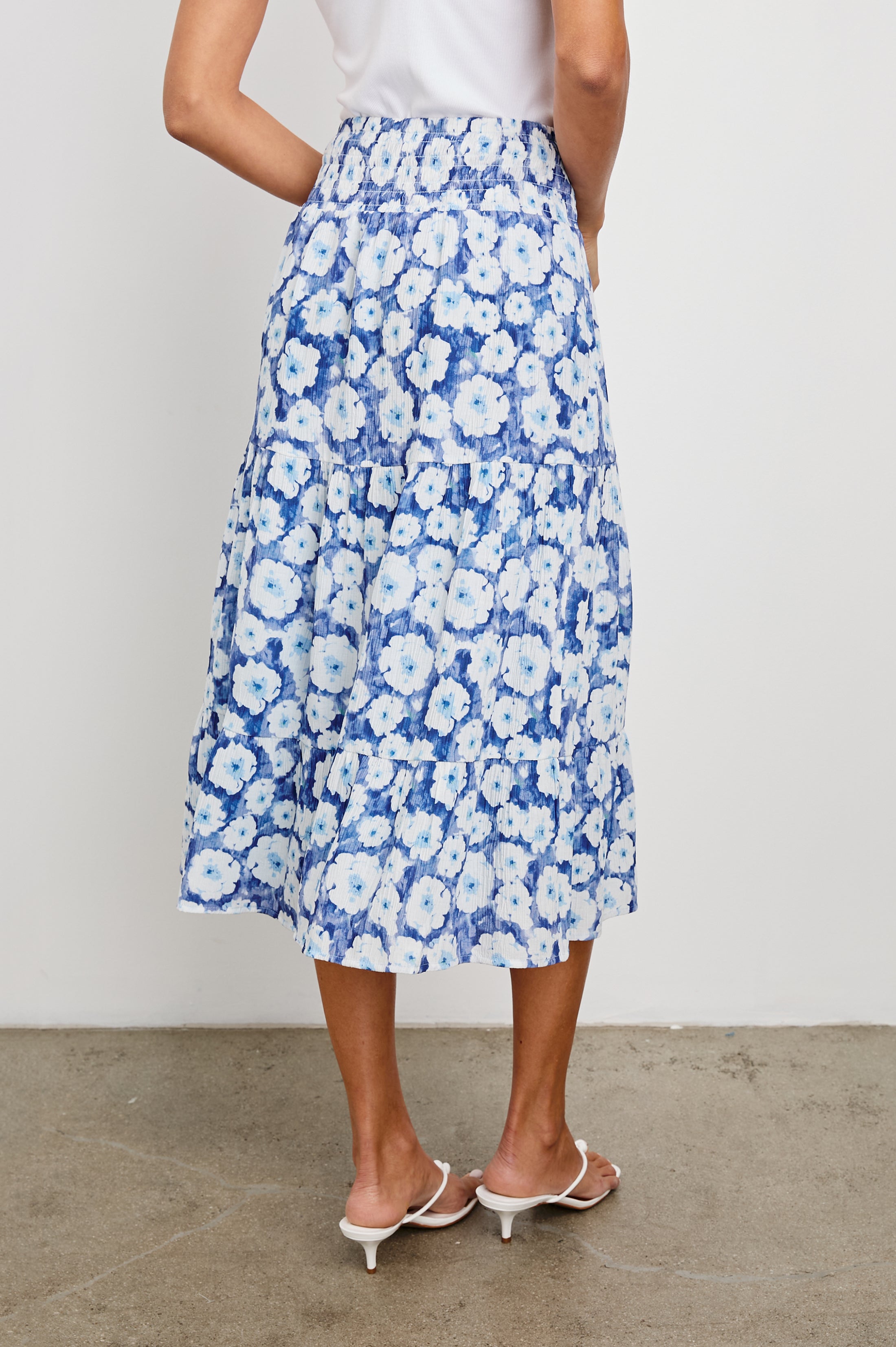 EDINA SKIRT - BLUE FLORAL