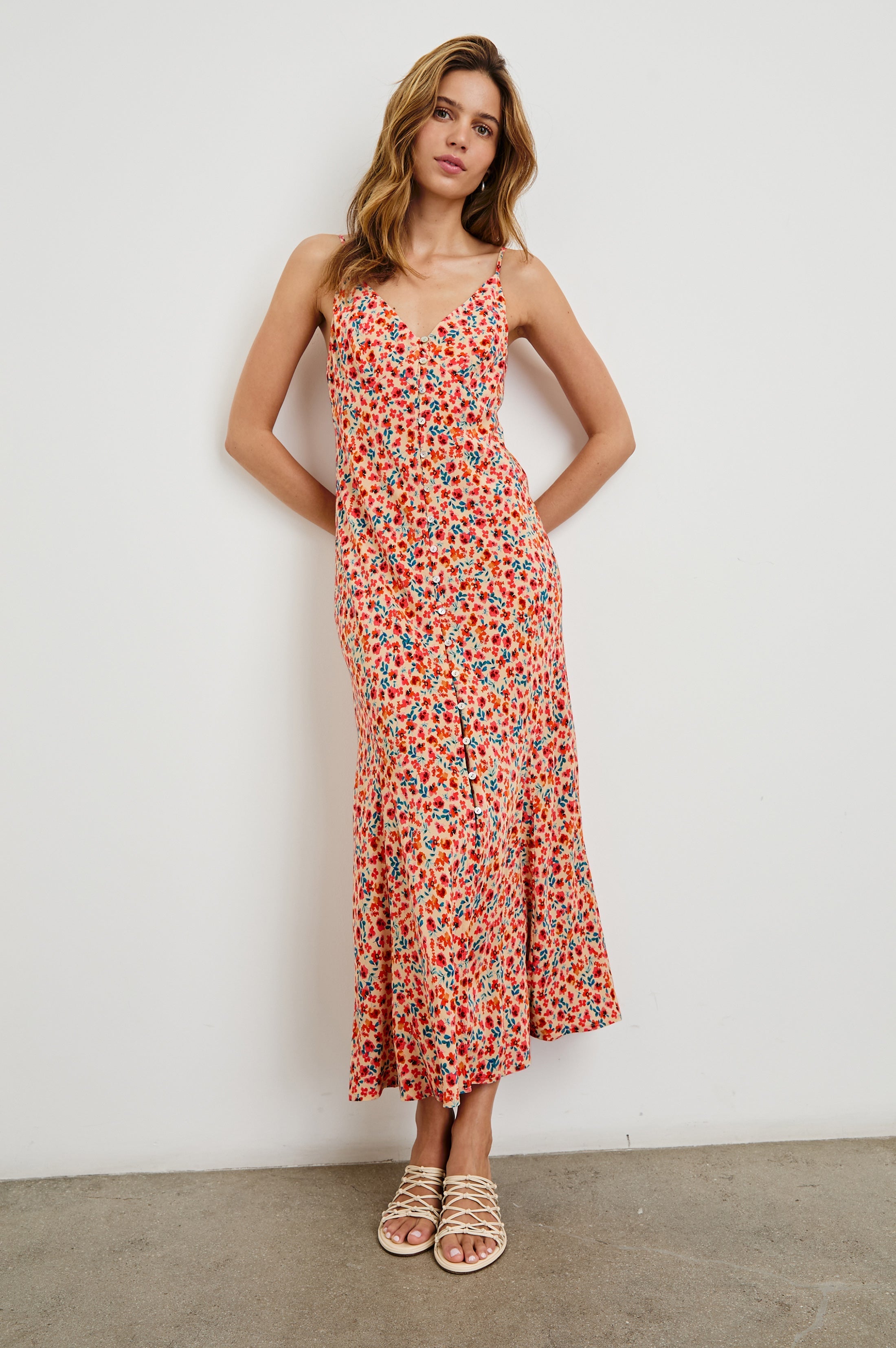 FLORIAN DRESS - RED POSY