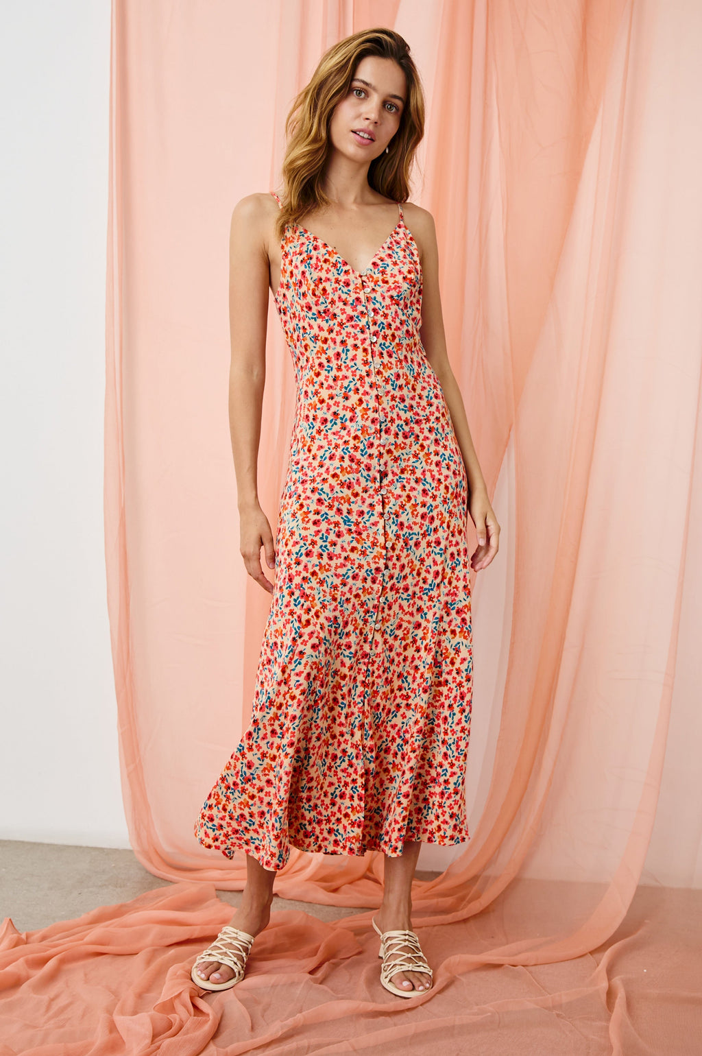 FLORIAN DRESS - RED POSY