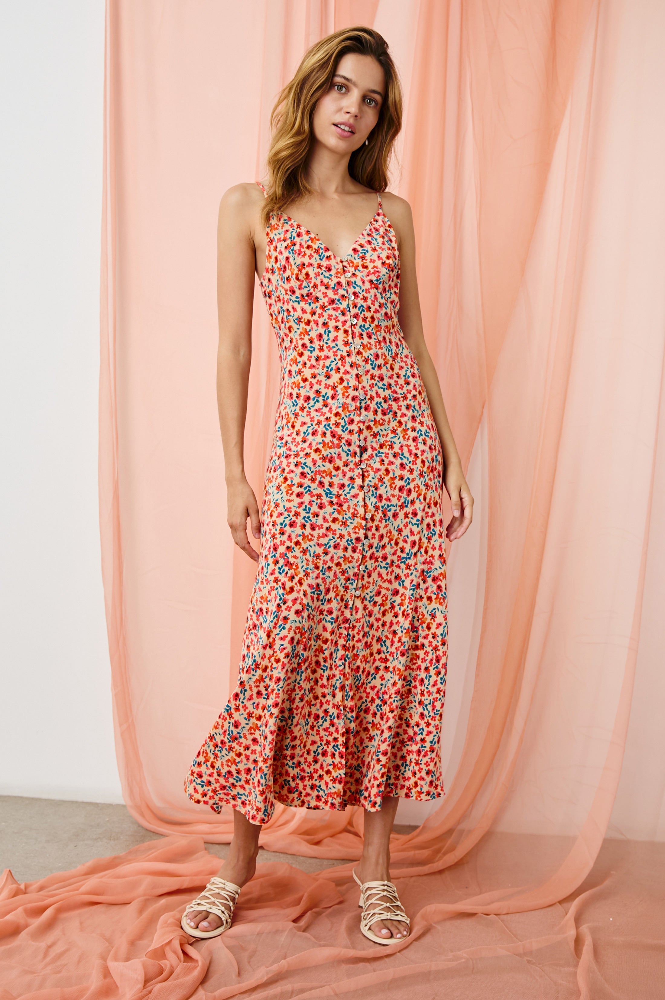 FLORIAN DRESS - RED POSY