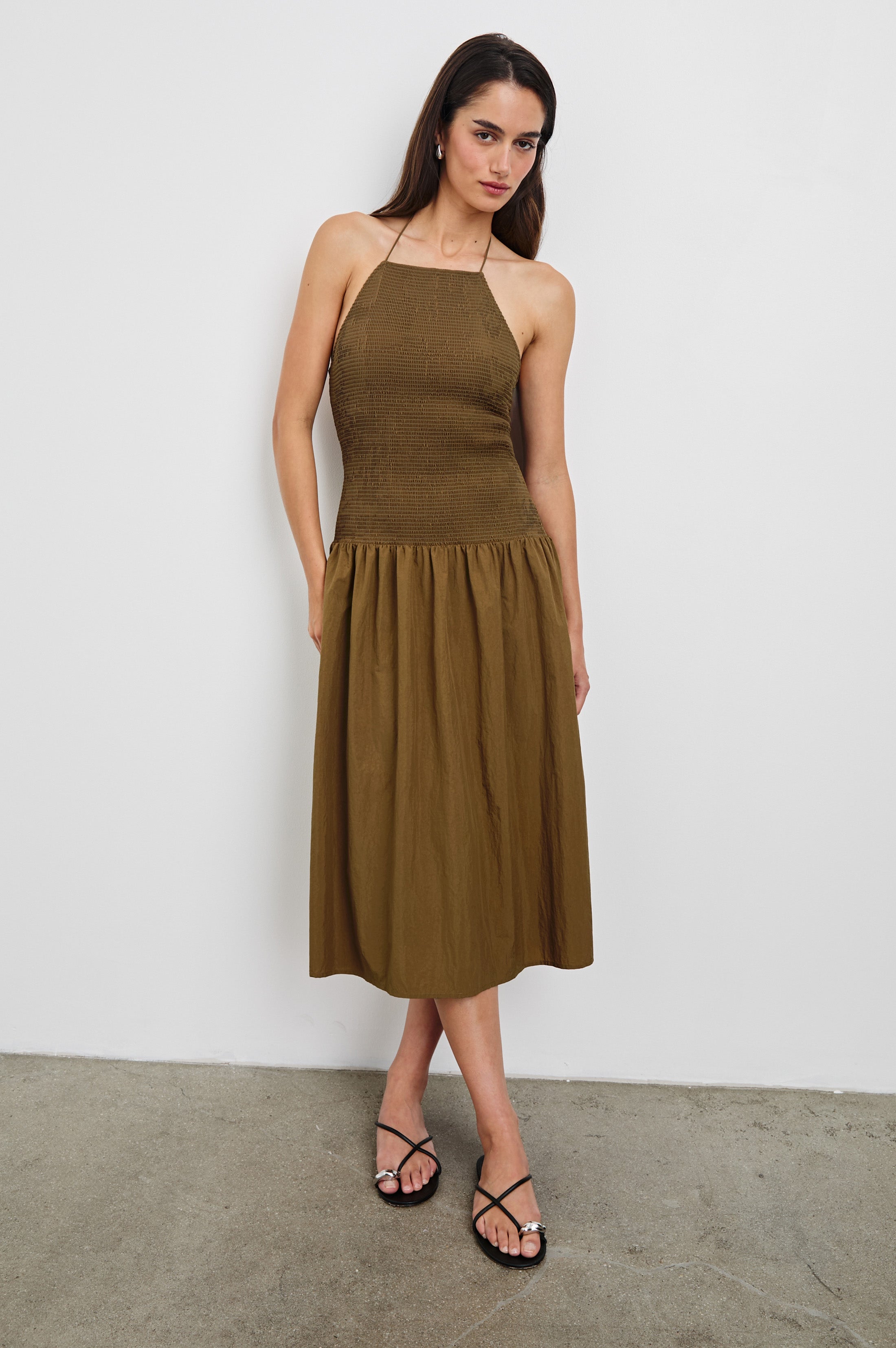 LESLIE DRESS - SEPIA