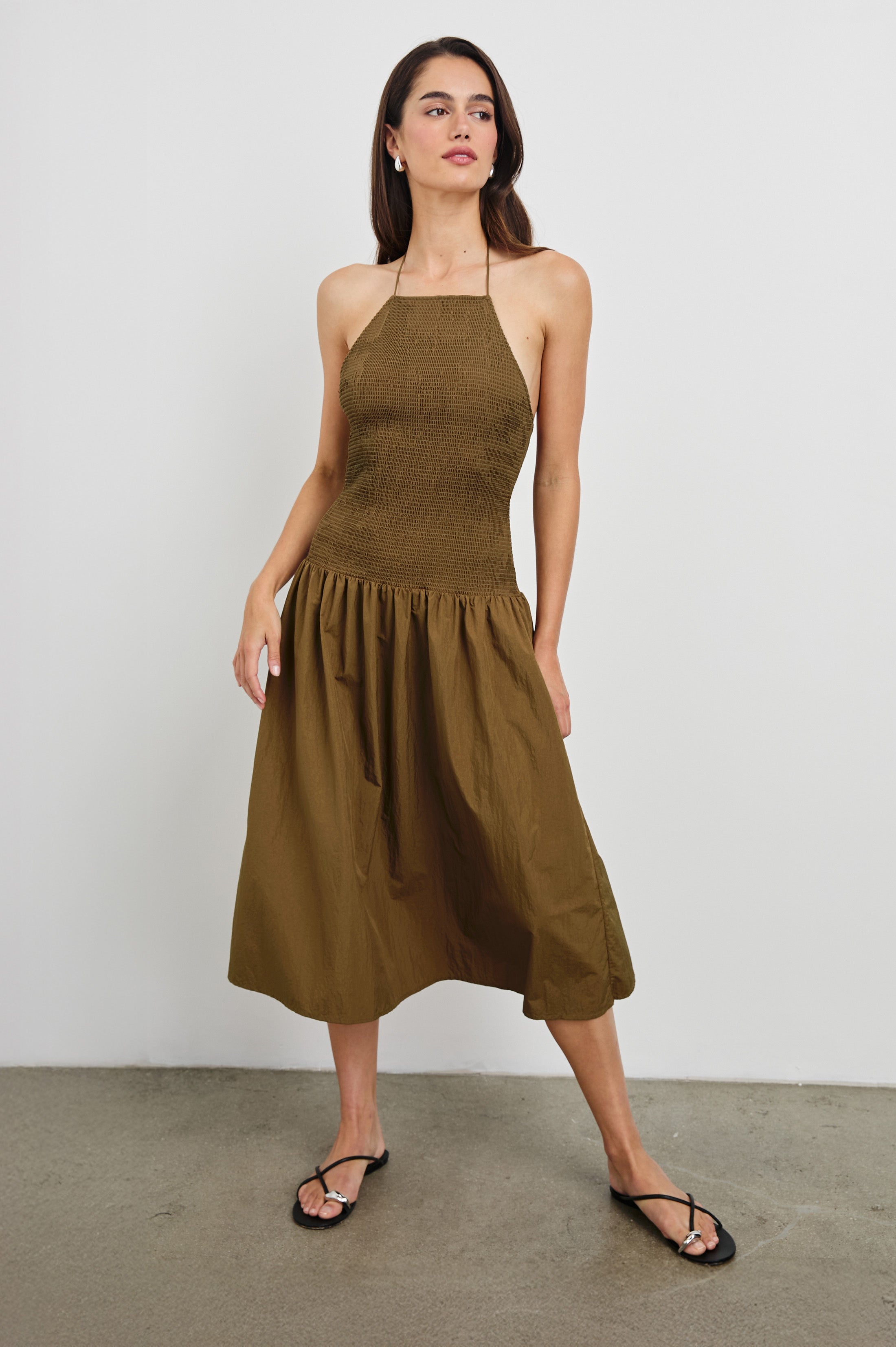 LESLIE DRESS - SEPIA