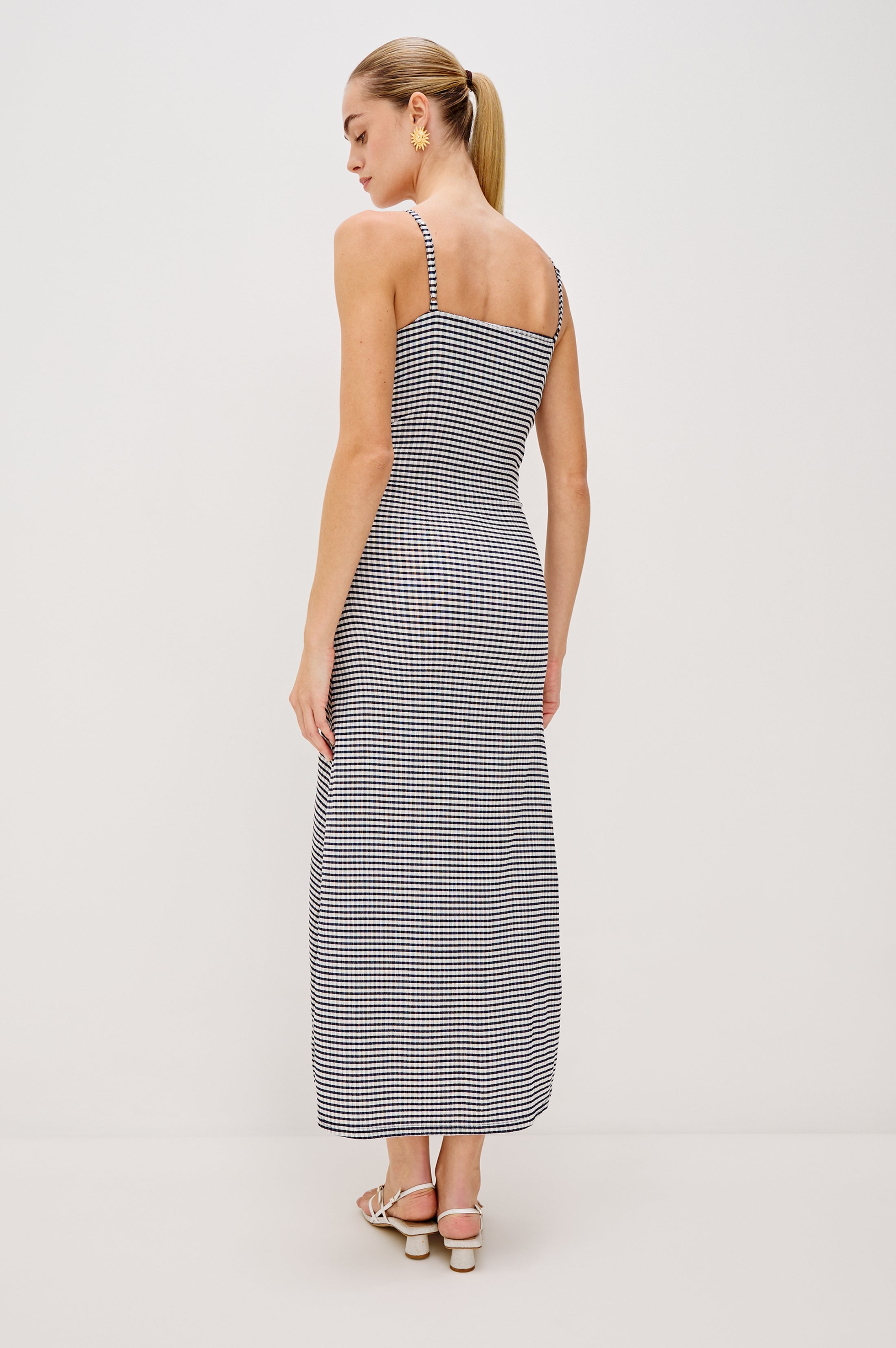 MARI DRESS - NAVY GINGHAM