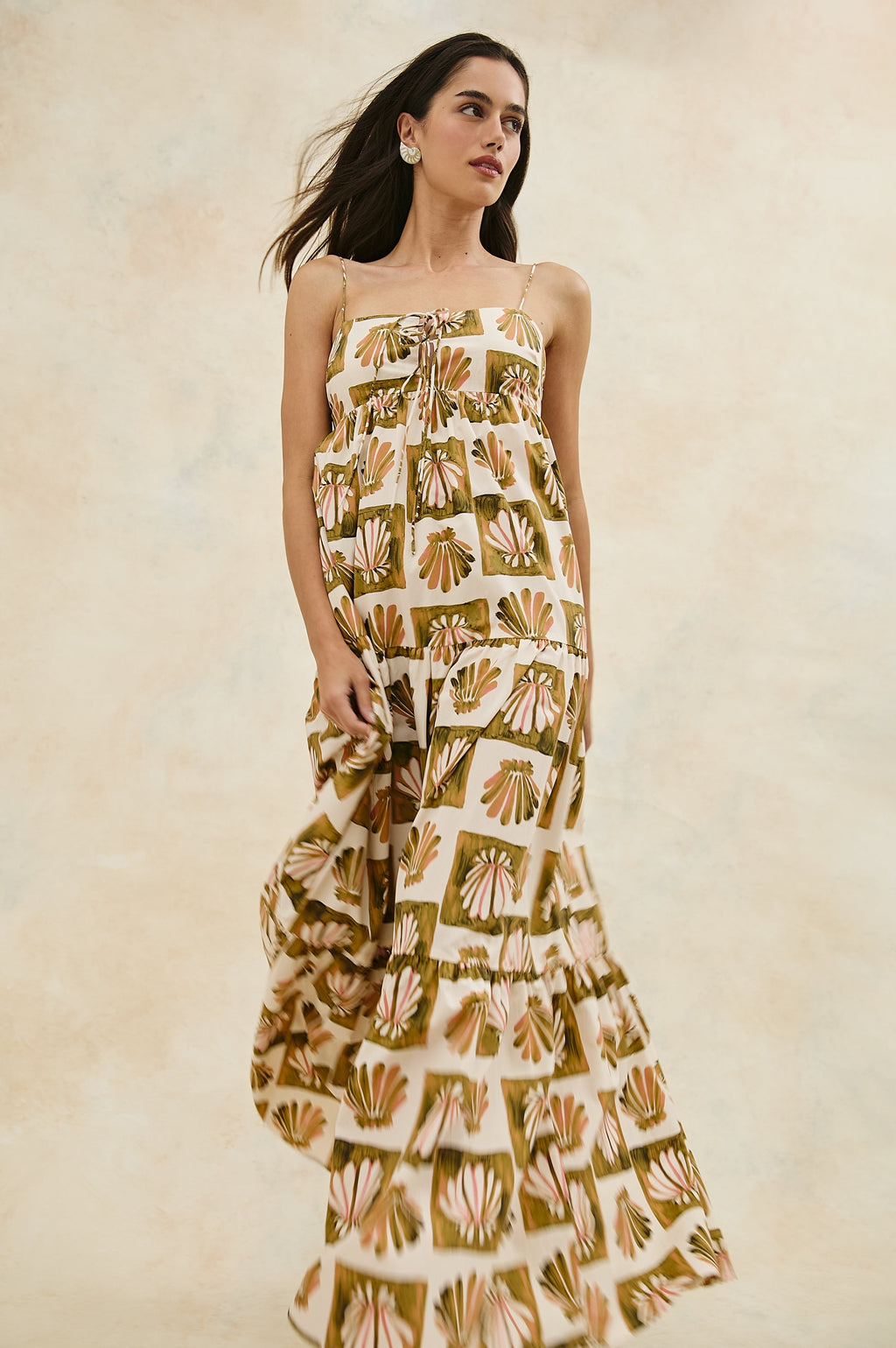 MICA DRESS - CHECKERED SHELLS