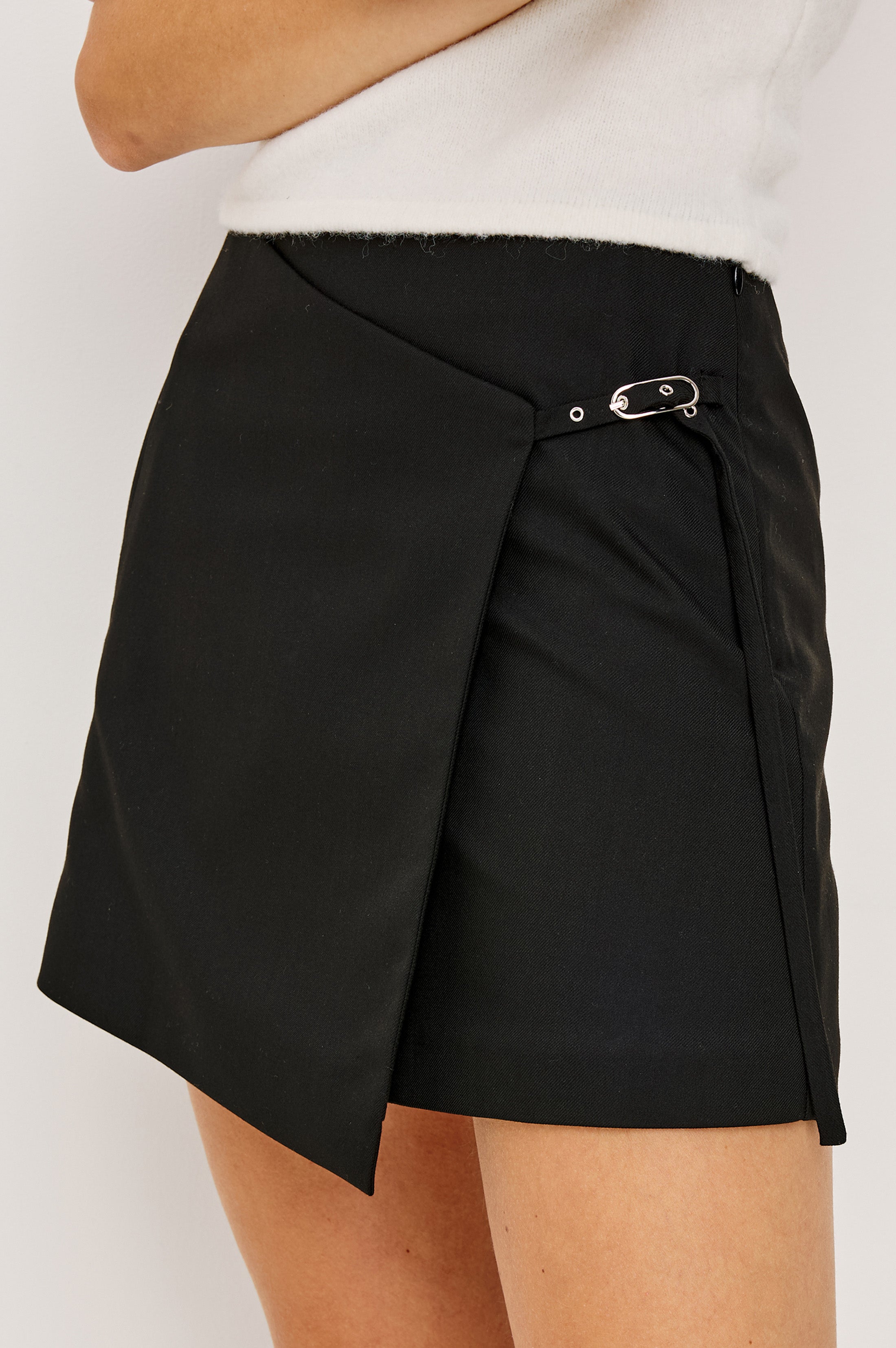 NIAL SKIRT - BLACK TWILL