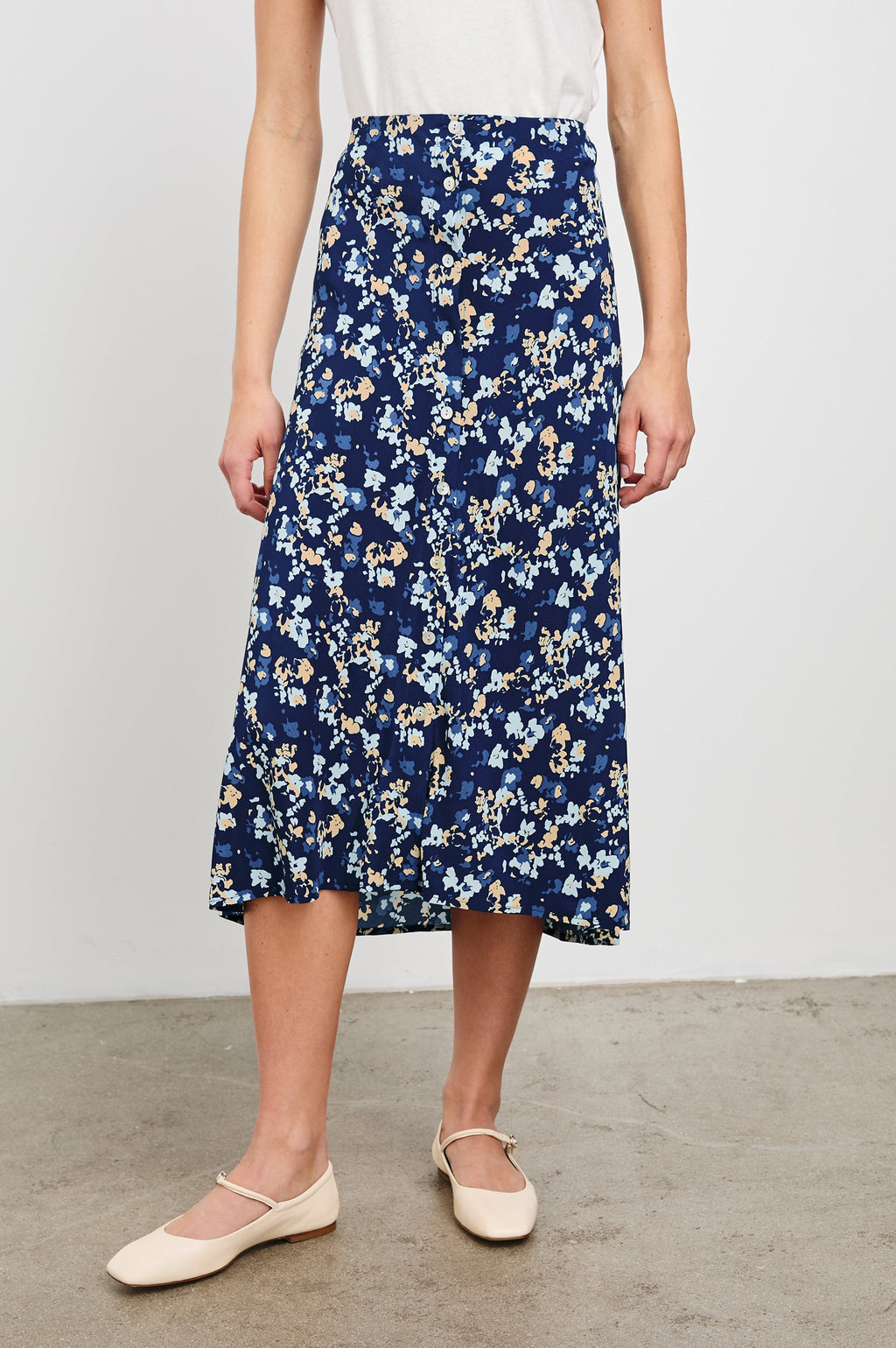 ROSETTA SKIRT - NAVY FLORA