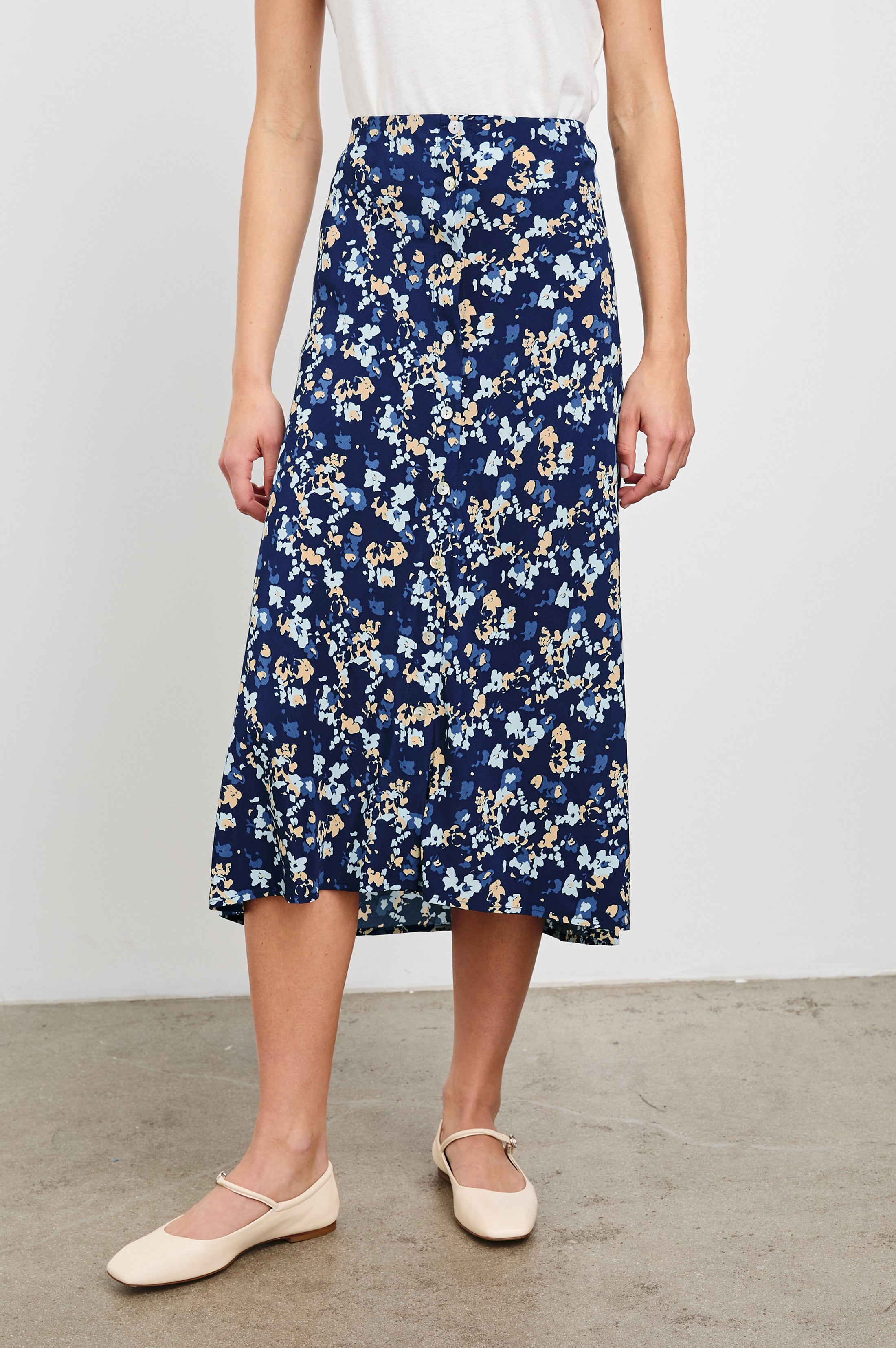 ROSETTA SKIRT - NAVY FLORA