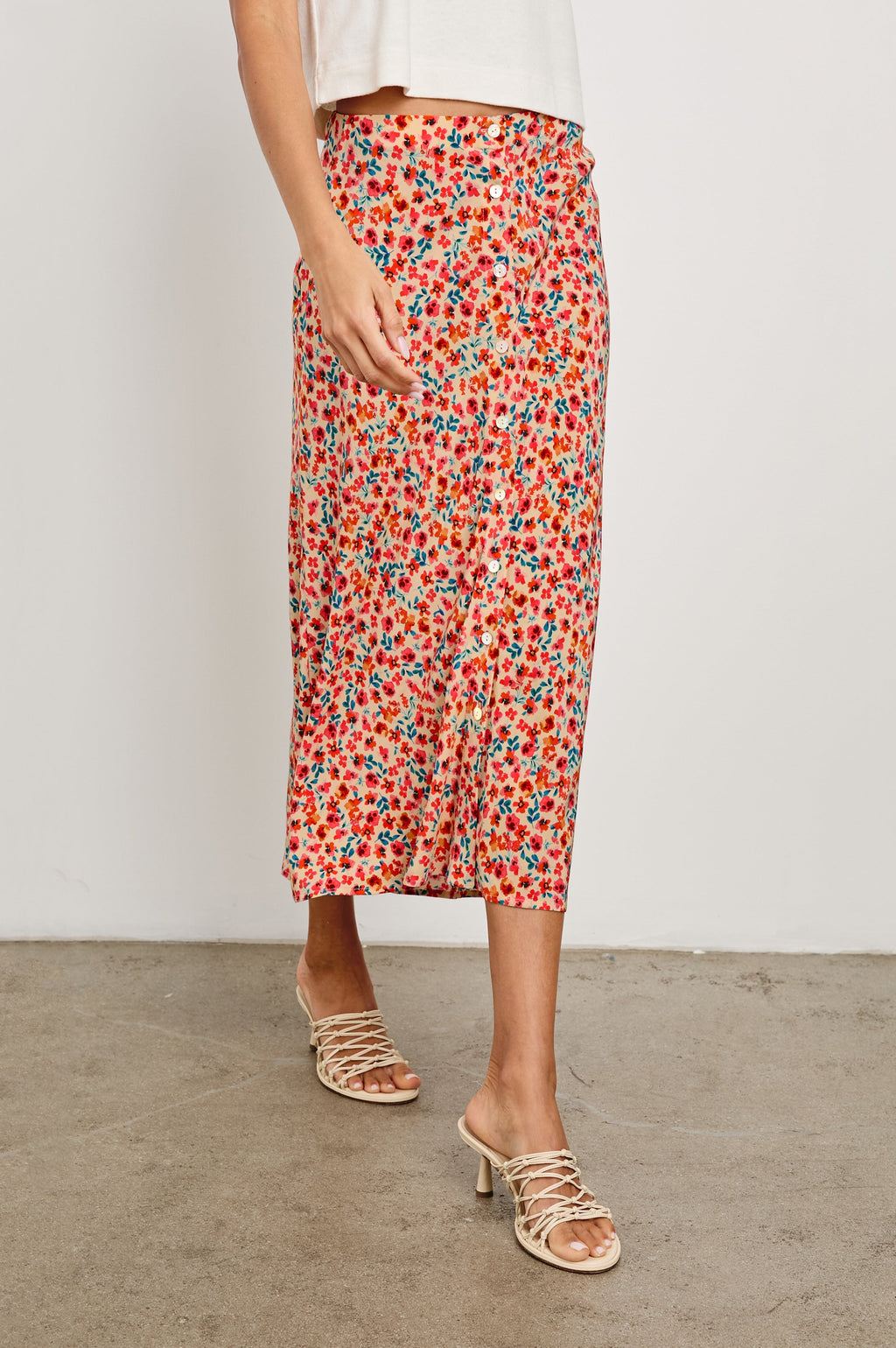 ROSETTA SKIRT - RED POSY