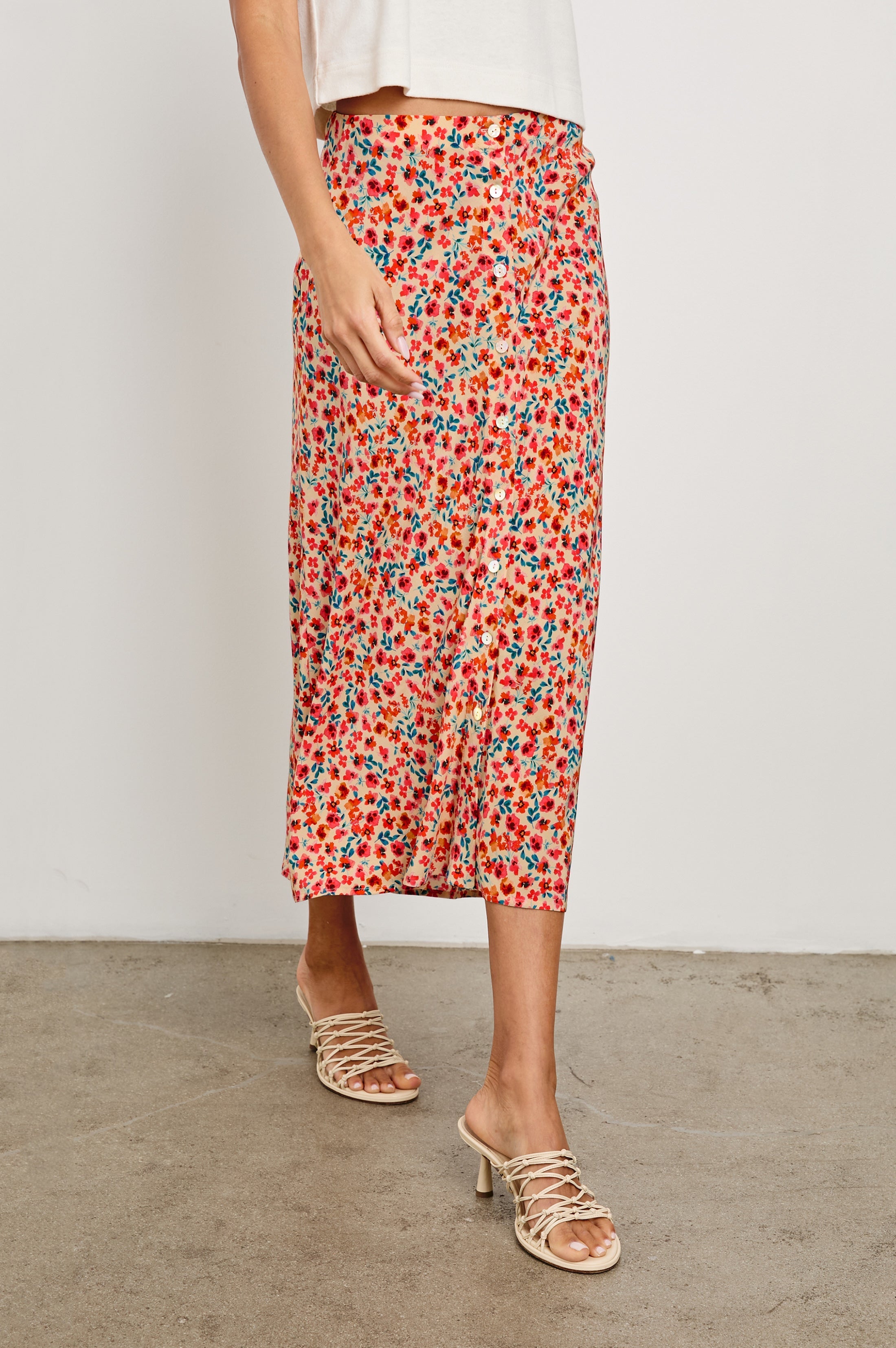 ROSETTA SKIRT - RED POSY