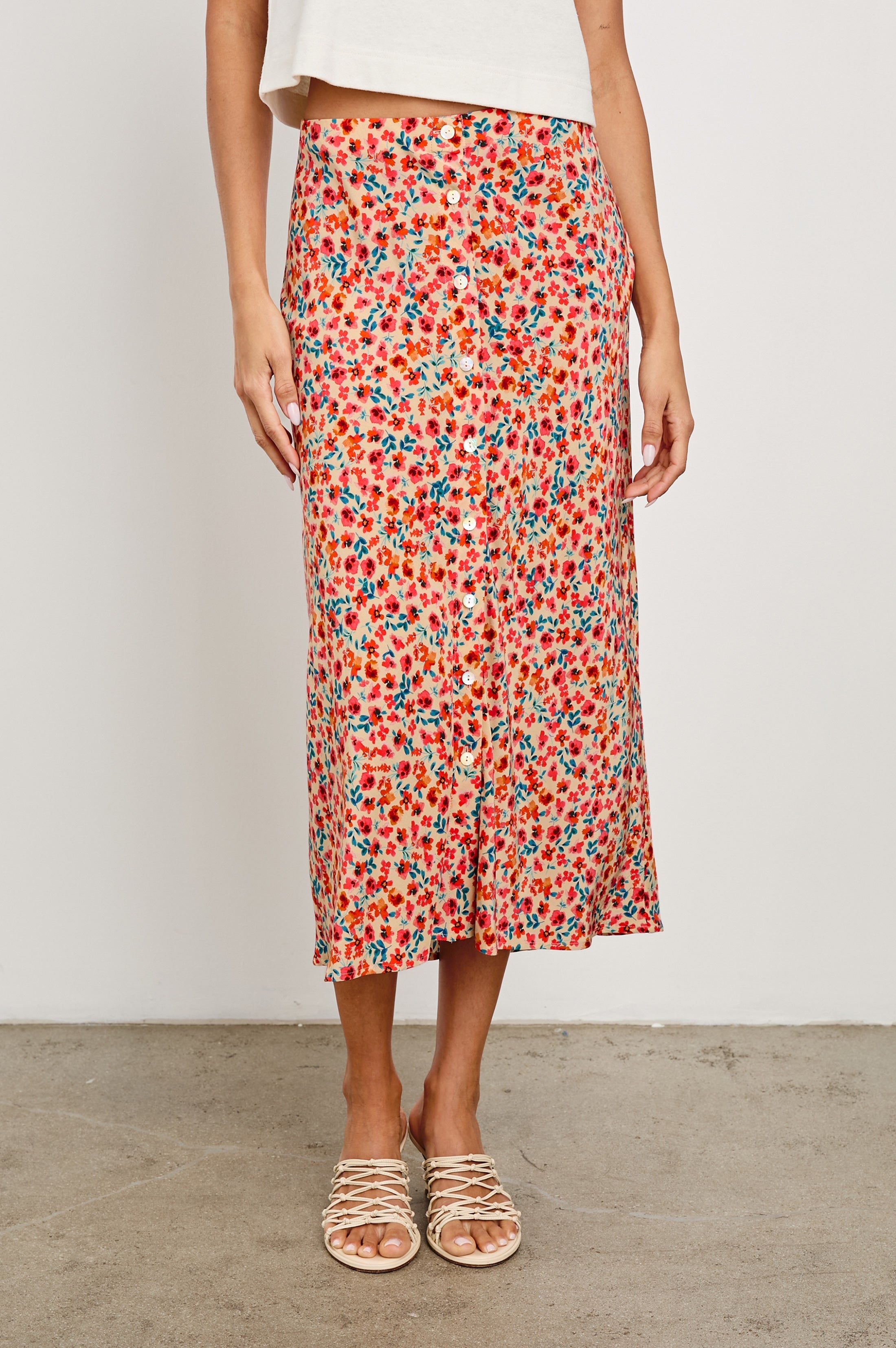 ROSETTA SKIRT - RED POSY