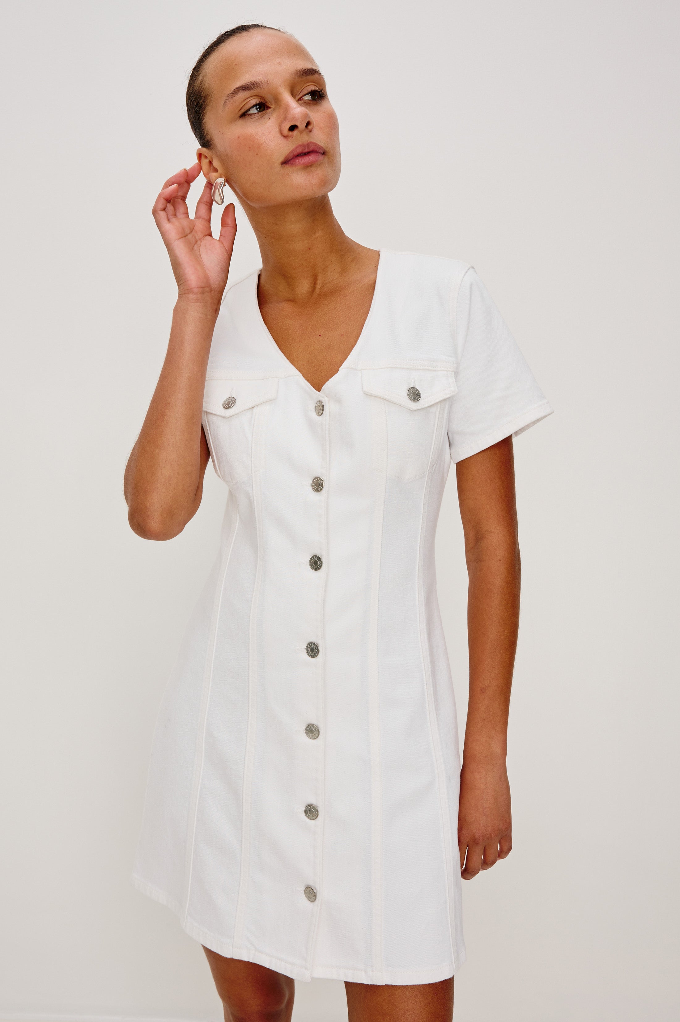 SARATOGA DRESS - SALT WHITE